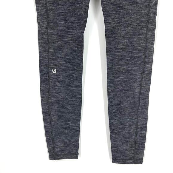 Lululemon Speed Up Tight Full On Luxtreme Brushed 28" Heathered Black Size 6 - Picture 3 of 10